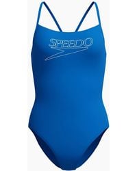 Speedo - Ladies Logo Endurance+ Thin Strap One Piece Swimsuit - Lyst