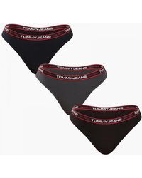Tommy Hilfiger - 3-Pack Tommy Jeans Waistband Thongs, /Charcoal - Lyst
