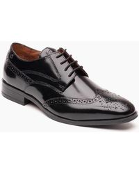 Base London - London Steeple Leather Hi Shine Brogues Shoes - Lyst