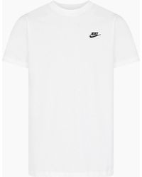 Nike - Core T Shirts Sportswear Club Swoosh Embroidered Futura Logo Tee - Lyst