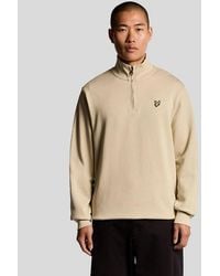 Lyle & Scott - Cotton Loopback 1/4 Zip Sweatshirt - Lyst