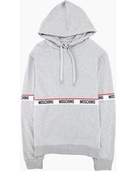 Moschino - Underwear Tape Logo Lounge Hooded Sweatshirt 0489 - Lyst