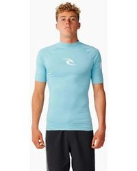 Rip Curl - Rip Curl Waves Icon Short Sleeve Rash Vest - Lyst
