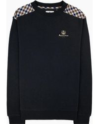 Aquascutum - Cc Shoulder Crewneck Fleece 16 - Lyst