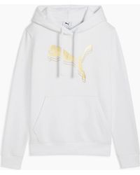 PUMA - Metallic Overhead Tech Fleece Hoodie - Lyst