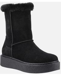 Hush Puppies - Becca Mid Suede Boots - Lyst
