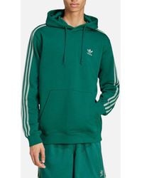 adidas - Originals 3-Stripes Hoodie Winter Hooded Sweatshirt Collegiate - Lyst