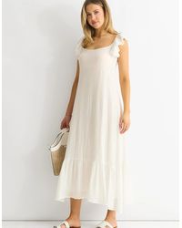 Gini London - Ruffle Short Sleeve Viscose Maxi Dress - Lyst