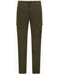C.P. Company - Satin Stretch Cargo Trousers Khaki - Lyst