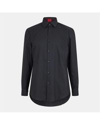 BOSS - Regular Fit Point Collar Long Sleeve Oxford Shirt - Lyst