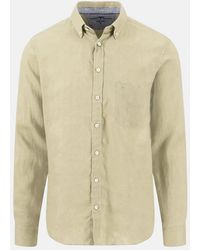 Fynch-Hatton - Pure Linen Button Down Shirt Pistachio - Lyst