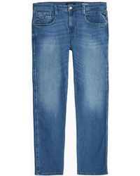 Replay - Anbass Power Stretch Slim Fit Mid Jeans - Lyst