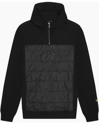 Lyle & Scott - Lyle & Scott Hybrid Panelled Interlock Jet Hoodie - Lyst