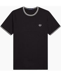 Fred Perry - Twin Tipped T Shirt Crew Neck Short Sleeve Summer Tee - Lyst