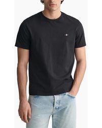 GANT - T Shirts Shield Logo Crew Neck Short Sleeve Cotton Summer Casual Tee - Lyst