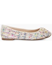 Dune - Lo Hallo Textured Flats Pumps - Lyst