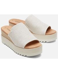 TOMS - Diana Mule Nylon Natural Wedges - Lyst