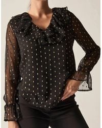 James Lakeland - Metallic Ruffle Blouse - Lyst