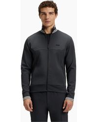 BOSS - Zipped Pocket Ribbed Cuff Full Zipper Track Jacket - Lyst