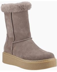 Hush Puppies - Becca Mid Boot Mid Calf Boots Taupe - Lyst