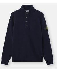 Stone Island - Button Thru 5100040 Sweater - Lyst