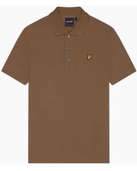Lyle & Scott - Lyle & Scott Branded Chest Logo Wild Nettle Polo Shirt - Lyst