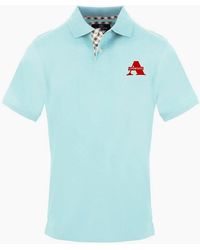 Aquascutum - Embroidered Collared Neck Short Sleeve Polo Shirt - Lyst