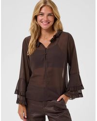 Cream - Flouncy Blouse - Lyst
