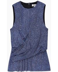 Ro&zo - Sparkle Drape-Front Top - Lyst