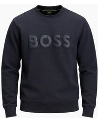 BOSS - Boss Salbo Tonal Logo Sweatshirt Dark - Lyst