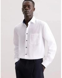 Seidensticker - Regular Fit No Iron Contrast Kent Collar Business Shirt - Lyst