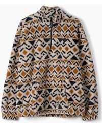 Saltrock - Noah Aztec Oversized Half Zip Fleece - Lyst