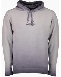 C.P. Company - Chenille Two Tone Hooded Logo Knit - Lyst