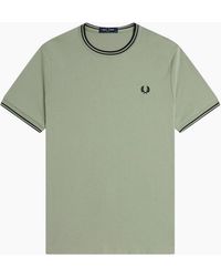 Fred Perry - Twin Tipped T Shirt Crew Neck Short Sleeve Summer Tee - Lyst