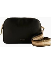 Ted Baker - Darcelo Branded Webbing Leather Camera Bag - Lyst