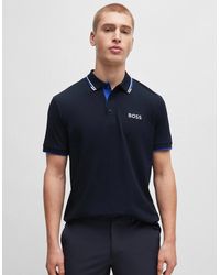 BOSS - Boss Paddy Pro Cotton Blend Polo Shirt With Contrast Logos Nos - Lyst
