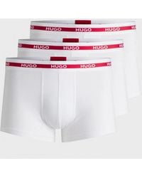 BOSS - Hugo Planet 3-Pack Stretch-Cotton Logo Waistband Trunks - Lyst