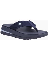 Fitflop - Surff Two-Tone Polyester Midnight Wide Sandals - Lyst