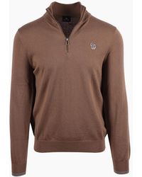 Paul Smith - Zip Neck Sweatshirt - Lyst