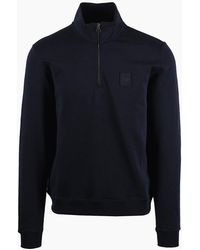 Belstaff - Curator Half Zip Dark Ink - Lyst