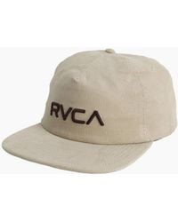 RVCA - Big Logo Cord Snapback Baseball Cap - Lyst