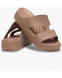 Crocs™ - Getaway Platform Sliders Latte - Lyst