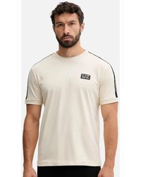 EA7 - Emporio Armani Logo Series Tape T-Shirt Almond Milk - Lyst