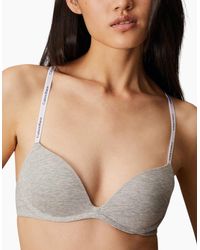 Calvin Klein - Bra Cotton Modal Wirefree Push Up Plunge New Underwear - Lyst