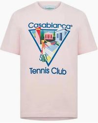 CASABLANCA - Tennis Club La Joueuse T-Shirt - Lyst