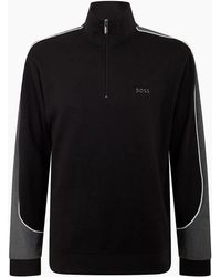 BOSS - Color Block Contrast Piping Ribbed Cuff Track Jacket - Lyst