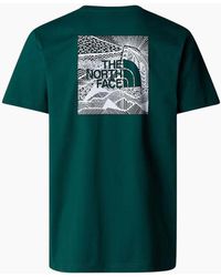 The North Face - T Shirts Box Nse Celebration Crew Neck Graphic Print Summer Tee - Lyst