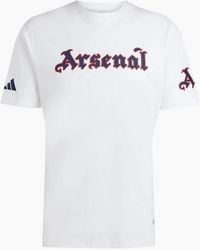 adidas - Arsenal Logo Print Crew Neck Short Sleeve T-Shirt - Lyst