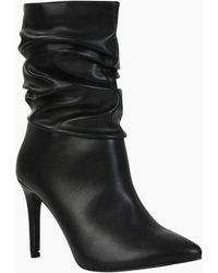 XY London - Ladies Velma Ruched Pointed High Stiletto Heel Mid Boots - Lyst