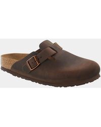 Birkenstock Boston - Soft Footbed Oiled Leather Clogs - Lyst